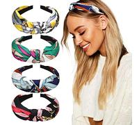 DRESHOW 4 Piezas Diadema Para Mujer Turbante Bohemia Elástico Cinta Banda para El Cabello Diadema Accesorios Para El Cabello