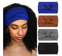DRESHOW 4 Piezas Diadema Para Mujer Turbante Bohemia Elástico Cinta Banda para El Cabello Diadema Accesorios