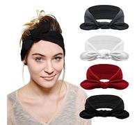 DRESHOW 4 Piezas Diadema Para Mujer Turbante Bohemia Elástico Cinta Banda para El Cabello Diadema Accesorios Para El Cabello