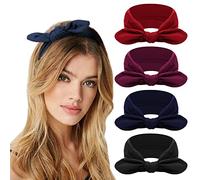 DRESHOW 4 Piezas Diadema Para Mujer Turbante Bohemia Elástico Cinta Banda para El Cabello Diadema Accesorios Para El Cabello