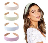 DRESHOW 4 Piezas Diademas para Mujeres y Niñas Diademas Elásticas Moda Boho Ancho Diademas Antideslizante Pelo Accesorios