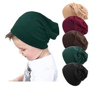 DRESHOW 5 PCS Bebé Beanie Sombrero Niño Pequeño Sombrero para Bebés Niños Gorr de Algodón para 6-60 Meses Bebé