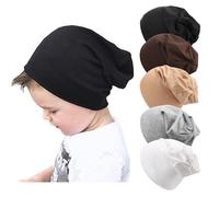 DRESHOW 5 PCS Bebé Beanie Sombrero Niño Pequeño Sombrero para Bebés Niños Gorr de Algodón para 6-60 Meses Bebé