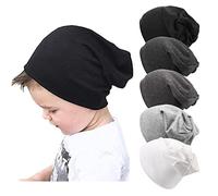 DRESHOW 5 PCS Bebé Beanie Sombrero Niño Pequeño Sombrero para Bebés Niños Gorr de Algodón para 6-60 Meses Bebé
