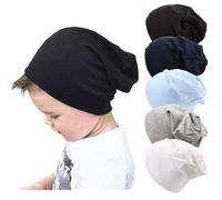 DRESHOW 5 PCS Bebé Beanie Sombrero Niño Pequeño Sombrero para Bebés Niños Gorr de Algodón para 6-60 Meses Bebé