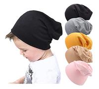 DRESHOW 5 PCS Bebé Beanie Sombrero Niño Pequeño Sombrero para Bebés Niños Gorr de Algodón para 6-60 Meses Bebé