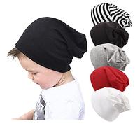 DRESHOW 5 PCS Bebé Beanie Sombrero Niño Pequeño Sombrero para Bebés Niños Gorr de Algodón para 6-60 Meses Bebé