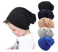 DRESHOW 5 PCS Bebé Beanie Sombrero Niño Pequeño Sombrero para Bebés Niños Gorr de Algodón para 6-60 Meses Bebé