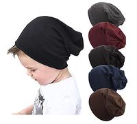DRESHOW 5 PCS Bebé Beanie Sombrero Niño Pequeño Sombrero para Bebés Niños Gorr de Algodón para 6-60 Meses Bebé
