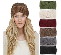 DRESHOW 6 Piezas Diadema Mujer Invierno Diadema Cabeza Anchas Cabello Turbante Banda Accesorio Pelo para Mujer Niñas