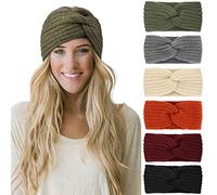 DRESHOW 6 Piezas Diadema Mujer Invierno Diadema Cabeza Anchas Cabello Turbante Banda Accesorio Pelo para Mujer Niñas