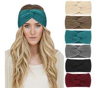 DRESHOW 6 Piezas Diadema Mujer Invierno Diadema Cabeza Anchas Cabello Turbante Banda Accesorio Pelo para Mujer Niñas