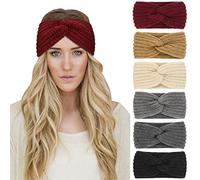 DRESHOW 6 Piezas Diadema Mujer Invierno Diadema Cabeza Anchas Cabello Turbante Banda Accesorio Pelo para Mujer Niñas