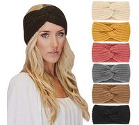 DRESHOW 6 Piezas Diadema Mujer Invierno Diadema Cabeza Anchas Cabello Turbante Banda Accesorio Pelo para Mujer Niñas