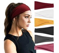 DRESHOW 6 Piezas Diadema para Mujer Boho Diademas Elástico Banda para el Cabello Turbante Banda Accesorio Pelo para Mujer Niñas