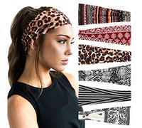 DRESHOW 6 Piezas Diadema para Mujer Boho Diademas Elástico Banda para el Cabello Turbante Banda Accesorio Pelo para Mujer Niñas