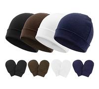 DRESHOW Bebé Gorro y Guantes para Bebé Recién Nacido Bebé Beanie Sombrero para Bebés Niños Gorros