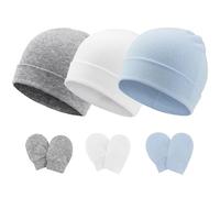 DRESHOW Bebé Gorro y Guantes para Bebé Recién Nacido Bebé Beanie Sombrero para Bebés Niños Gorros