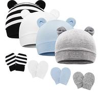 DRESHOW Bebé Gorro y Guantes para Bebé Recién Nacido Bebé Beanie Sombrero para Bebés Niños Gorros