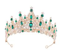 DRESHOW Corona de Cumpleaños para Mujeres Tiara de Cristal para Niñas Decoraciones para el Cabello Accesorios de Boda Corona de Purpurina Diademas para Fiestas de Princesas