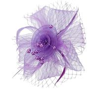 DRESHOW Fascinators Sombrero Tocados de Pinza para dl Pelo Cabeza de Mujer Novia para Fiesta Boda Moderno para Niñas y Mujeres