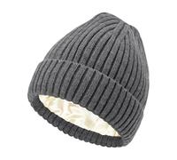 DRESHOW Gorro de Invierno para Mujeres y Hombres Gorro Forro Saten con forro Sedoso Unisex Beanie de invierno grueso para tiempo frío