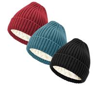 DRESHOW Gorro de Invierno para Mujeres y Hombres Gorro Forro Saten con forro Sedoso Unisex Beanie de invierno grueso para tiempo frío
