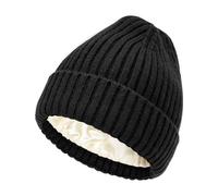 DRESHOW Gorro de Invierno para Mujeres y Hombres Gorro Forro Saten con forro Sedoso Unisex Beanie de invierno grueso para tiempo frío