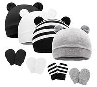 DRESHOW Gorro y Guantes para Bebé Recién Nacido - Sombrero para Bebés Niños