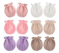 DRESHOW Guantes para Bebés Recién Nacidos Guantes de Algodón que No Se Rayan para 0-6 meses