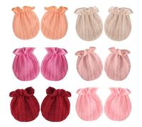 DRESHOW Guantes para Bebés Recién Nacidos Guantes de Algodón que No Se Rayan para 0-6 meses