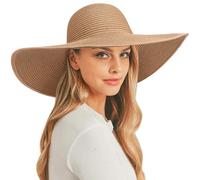 DRESHOW Mujer Sombrero Plegable Verano Sombrero Verano Sombrero ala Ancha Mujer Sombrero de Playa Plegable UPF 50+