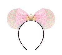 DRESHOW Orejas de Ratón Diademas con Lazo Decoración de Fiesta con Purpurina Disfraz de Cosplay para Niñas y Mujeres