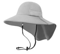 DRESHOW Sombrero de Sol Bebé Niños Children Breathable Bucket Hats UPF 50+ Ajustable Protección Solar Bucket Sombreros Gorra para Niños Niños Niñas