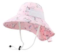 DRESHOW Sombrero de Sol Bebé Niños Children Breathable Bucket Hats UPF 50+ Ajustable Protección Solar Bucket Sombreros Gorra para Niños Niños Niñas