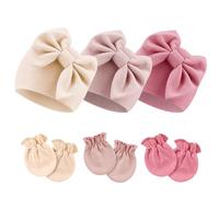 DRESHOW Sombreros y Gorras y Guantes para Bebé Recién Nacido Bebé Beanie Sombrero para Bebés Niñas Niños Gorros 0-6 Meses