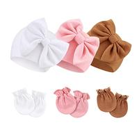 DRESHOW Sombreros y Gorras y Guantes para Bebé Recién Nacido Bebé Beanie Sombrero para Bebés Niñas Niños Gorros 0-6 Meses