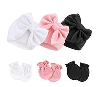 DRESHOW Sombreros y Gorras y Guantes para Bebé Recién Nacido Bebé Beanie Sombrero para Bebés Niñas Niños Gorros 0-6 Meses