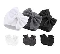 DRESHOW Sombreros y Gorras y Guantes para Bebé Recién Nacido Bebé Beanie Sombrero para Bebés Niñas Niños Gorros 0-6 Meses