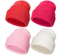 DRESHOW Toddler Beanie Kids Invierno Sombreros Niños Soft Knit Unisex Sombrero para Bebé Niños Niñas Gorro Cálido Beanies para 3-24 Meses