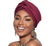 DRESHOW Turbante Africano para Mujeres Preatado Trenzado Envoltura de Cabeza Sombreros Moda Gorra de Dormi Gorro cáncer de quimio