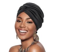 DRESHOW Turbante Africano para Mujeres Preatado Trenzado Envoltura de Cabeza Sombreros Moda Gorra de Dormi Gorro cáncer de quimio