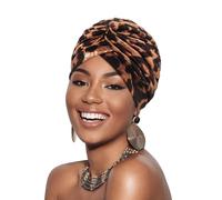 DRESHOW Turbante Africano para Mujeres Preatado Trenzado Envoltura de Cabeza Sombreros Moda Gorra de Dormi Gorro cáncer de quimio