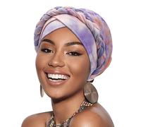DRESHOW Turbante Africano para Mujeres Preatado Trenzado Envoltura de Cabeza Sombreros Moda Gorra de Dormi Gorro cáncer de quimio