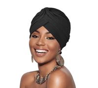DRESHOW Turbante Africano para Mujeres Preatado Trenzado Envoltura de Cabeza Sombreros Moda Gorra de Dormi Gorro cáncer de quimio