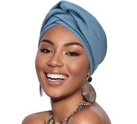 DRESHOW Turbante Africano para Mujeres Preatado Trenzado Envoltura de Cabeza Sombreros Moda Gorra de Dormi Gorro cáncer de quimio