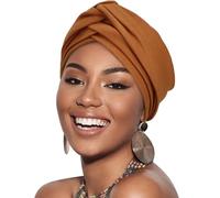 DRESHOW Turbante Africano para Mujeres Preatado Trenzado Envoltura de Cabeza Sombreros Moda Gorra de Dormi Gorro cáncer de quimio