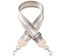 Dresime Correa Ajustable de 80-130cm, Repuesto con Mosquetón Universal, Correa Bolso Bandolera Plata, Accesorios de Bricolaje