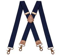 Dresime Tirantes para Pantalones con 4 Ganchos-Clips, Tirantes Vintage para Hombres y Mujeres Elásticos y Ajustables en Forma de X