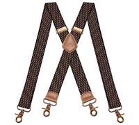 Dresime Tirantes para Pantalones con 4 Ganchos-Clips, Tirantes Vintage para Hombres y Mujeres Elásticos y Ajustables en Forma de X